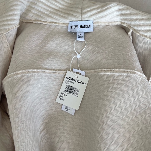 Ivory Ribbed Open Front Jacket - Picture 2 of 2